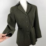 Vintage Jenne Maag Equestrian Wool Blend Blazer with Leather Trim Small Photo 6