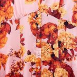 ASOS DESIGN Retro Paneled Maxi Shirt Dress 70s Coral Bloom Print Women’s Size 6 Photo 5