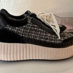 Dolce Vita Dolen Leather & Crocheted Platform Sneakers Tennis Shoes Sz 6.5 Black Photo 6