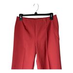 Piazza Sempione Pants Women 8 Red Audrey Slim Leg Capri Trousers Preppy Luxury Photo 4