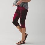 Lululemon  In The‎ Flow Crop II Seamless Leggings Wine Berry / Bordeaux Drama 8 Photo 2