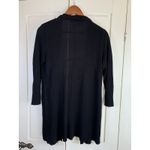 Joan Vass  Studio Cardigan Sweater Womens Medium Black Minimal Closet‎ Staple Photo 2