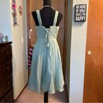 NWOT light green sleeveless formal dress with sheer coat rhinestone accent 8 Photo 3