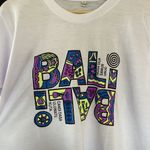 Bali tourist short sleeved shirt women's size small casual comfortable sheer Purple Photo 1