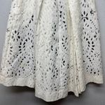 AZADEH Eyelet High Waisted Womens Midi Skirt Medium Play Festival Event Fairy White Photo 8