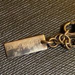 Saint Laurent Long Heart Charm Necklace in Metal Photo 3