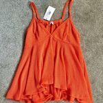 Ces Femme Daisy Woven Cami in Coral Size Large NWT Orange Photo 1