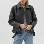 Urban Outfitters Bella Genuine Leather Moto Jacket Photo 1