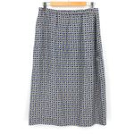 Vintage Melrose Collectibles Silk Skirt PL Petite Blue Geometric Midi Size PL Size undefined Photo 3