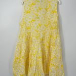 LISA MARIE FERNANDEZ YELLOW & WHITE FLORAL DESIGN TIERED LOOK DRESS SIZE 1X Photo 3
