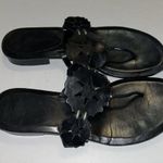 Vera Wang  Lavender Leather Black Sandals Photo 1