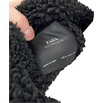 ZARA  Jacket Women Size XL Double Sided Straps Asymmetrical Biker Jacket Fleece Photo 6