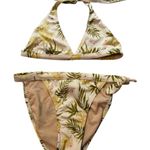 J.Crew Tropical Leaf Pineapple Print 2-pc Halter Bikini, Sz S Photo 3