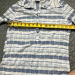 Columbia Blue and White Striped Women's Half Button Down Shirt Size S Photo 5