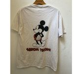 Disney VINTAGE  MICKEY MOUSE WHITE SHIRT SIZE MEDIUM (L7) Photo 2