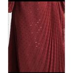 ASOS  Maxi Dress Size US 6 Red Chiffon Party Formal Metallic Pleated Wrap…​ Photo 2
