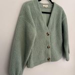 Madewell (RE)sourced Fleece Crop Cardigan Mint Green Photo 2