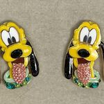 BaubleBar  Disney Pluto Earrings New Gold Post Secure Lock Backs Enamel Photo 4