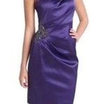 Eliza J women’s purple one shoulder midi cocktail dress size 4 elegant sexy chic Photo 0