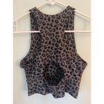 Anthropologie All Fenix Sports Charcoal Leopard Jagger Long Bra size S Photo 2