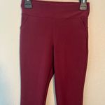 Shosho Burgundy Leggings High Waisted Compression Yoga Tights SZ S Butt Lift Red Photo 2