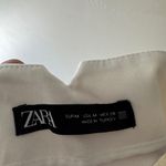 ZARA NWOT  White High Waisted Pants Straight Leg Photo 3