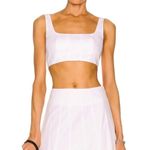 STAUD  wells corset cropped top poplin cotton sleeveless square neck Photo 9