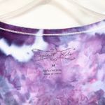 Crystal Kobe Medium Top Handmade Tie Dye Studded V Neck Tee Purple Blue 643 Purple Photo 2