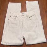 AGOLDE  High Rise Straight Leg 90's Button Fly Jeans White Size‎ 26 Photo 4