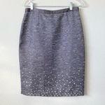 Coldwater Creek Shimmery Sequin Tweed Pencil Skirt Size 6 Gray Photo 0