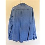Banana Republic  Blue Chambray Casual Coast Button Front Shirt Womens Medium Tall Photo 6