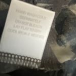 Pleione Blue & White Floral Sheer Button Down Blouse Photo 7