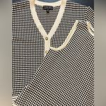 St John Sport Twinset 2 Piece Short Sleeve Cardigan and Shell Black & White Photo 2