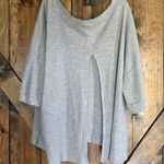Free People grey waffle knit oversized top! Photo 2