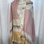 NWT Caffee Muti Color stripped Blanket Scarf Pink Photo 0
