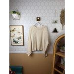 Storia  Cream Cable Knit Detailed Sleeve Pullover Sweater - Size - Large Photo 1