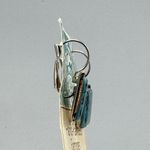 Hand Painted Earrings Rahime Arthouse Turkey Pierced Pottery Ceramics Folk Art Blue Size 0 Photo 3