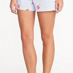 Old Navy  Women's Floral White Pinstripe Blue Shorts Sz 8 Casual Summer Vacation Photo 0