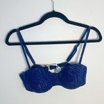 ONIA Womens Dalia Textured Bikini Top Blue Size Medium New Photo 3