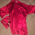 Victoria's Secret Victoria Secret Red Silk Robe  Photo 0