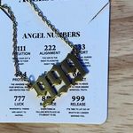 Angel Number Necklace Gold Photo 3