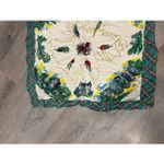 Vtg Scotland Souvenir Scarf Landmarks Villages Cities Countryside Rayon Silk Blue Photo 1