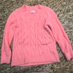 Lucky Brand  Women Medium Barbiecore Pink Fuzzy V-Neck Taylor Swift Sweater‎ Photo 0