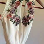 Floral Embroidered Cream Jumpsuit Pink Photo 0