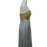 NWT Theia Couture Gold & Gray Silk Formal Strapless Dress Beaded Size 4 $995 Photo 5