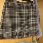 GB Brown, Black, and White Checkered  skirt Photo 0