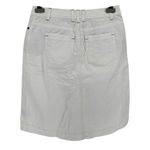 Boden White Denim Front Pleat Skirt size 8 Long Cotton Photo 5
