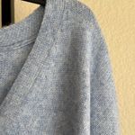 Ella Moss Oversized Soft Blue Knit Cardigan Sweater Button Pockets Minimalist Preppy Cozy Photo 5