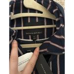 Banana Republic  Bow Neck Navy Red Striped Blazer Jacket Size 4 Preppy Workwear Photo 7