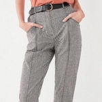 Urban Outfitters Silence & Noise Black White Gingham Plaid Pants Size 0 Photo 0